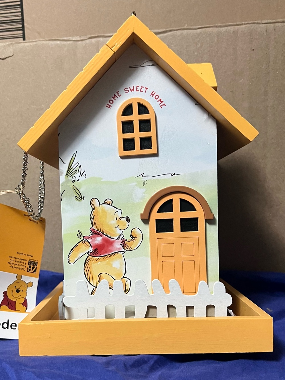 Disney Winnie the Pooh Wooden Hanging Follow the Leader Home Bazaar Birdhouse